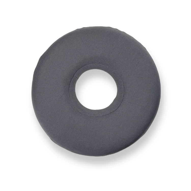 poduszka z otworem na ucho piercing pillow Grey szara