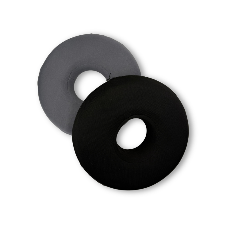 poduszka z otworem na ucho piercing pillow czarna i szara