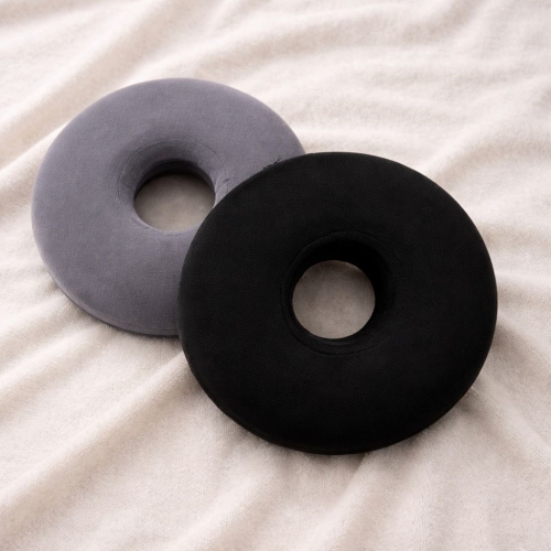 poduszka z otworem na ucho piercing pillow czarna i szara