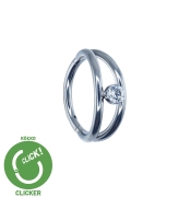 Clicker kółko podwójne rozchylone obręcze z cyrkonią pomiędzy - do helixa concha R043.jpg