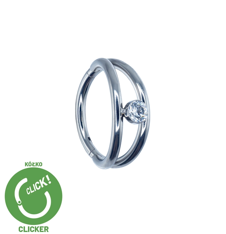 Clicker kółko podwójne rozchylone obręcze z cyrkonią pomiędzy - do helixa concha R043.jpg