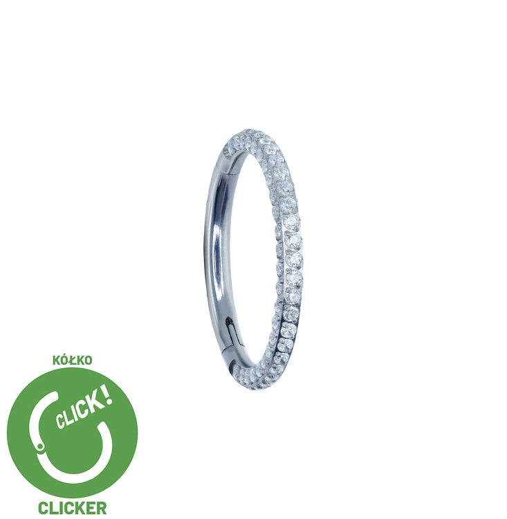 Clicker kółko z kryształkami dookoła - do septum conch daith R048.jpg