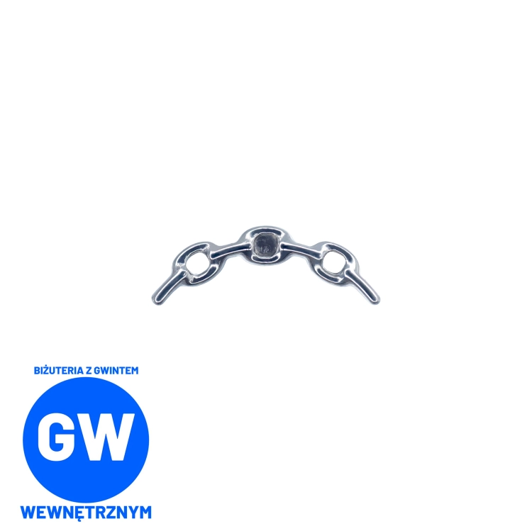 Cluster w kształcie łańcucha - tytanowy zagięty labret L287.jpg