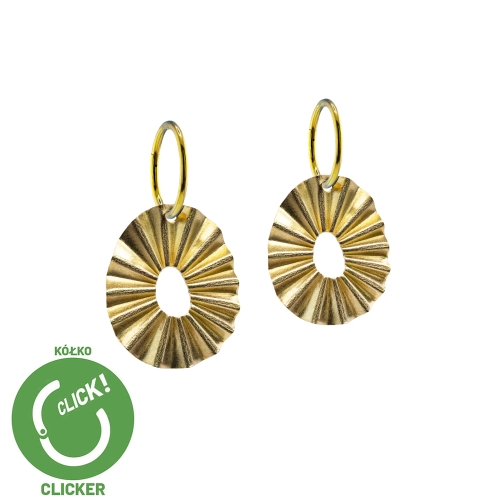 Kolczyki wiszące pogięta rozeta z mosiądzu R032.jpg