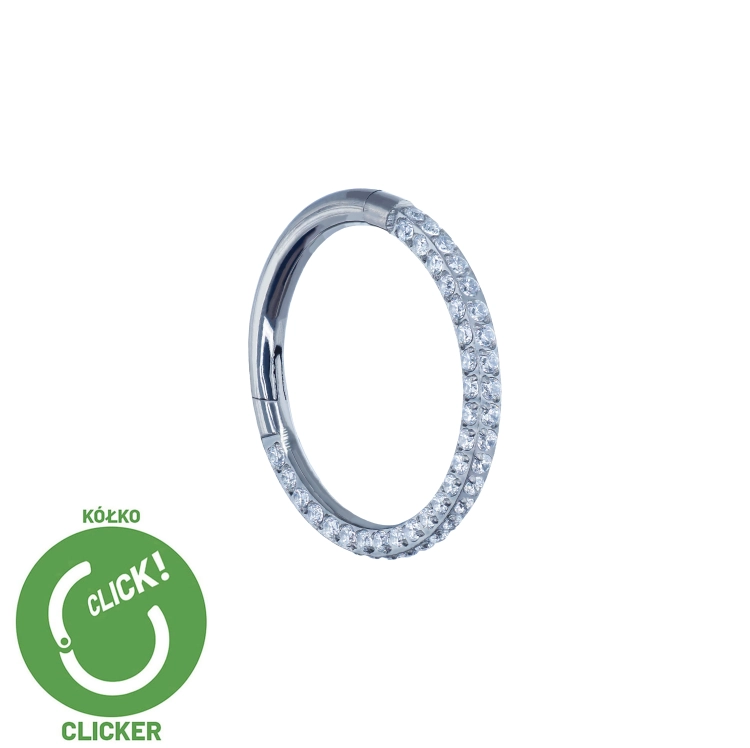 Clicker kółko z kryształkami dookoła - do septum conch daith R048.jpg