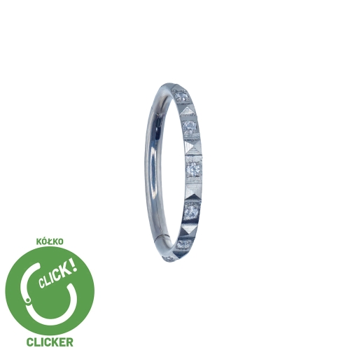 Clicker kółko ponacinane z kryształami - do helixa nostrila concha R046.jpg