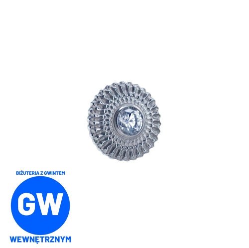 Cyrkonia w mocnej tytanowej oprawie - tytanowy ozdobny labret L284.jpg