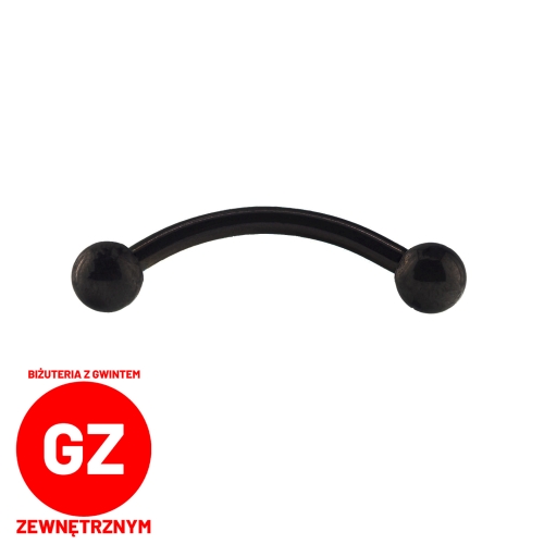 Czarny banan z kulkami PVD - pręt gwint zewnętrzny .jpg