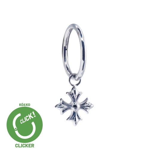 Wiszący krzyżyk - tytanowy clicker z zawieszką R057.jpg