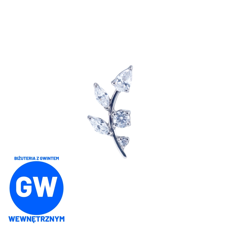 Kryształowa gałązka - tytanowy ozdobny labret L265.jpg