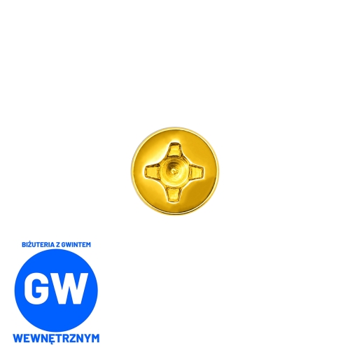 Złota Śruba wkręt - nakrętka do dermala M010.jpg