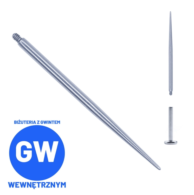 pin męski do gwintu wewnętrznego prosty