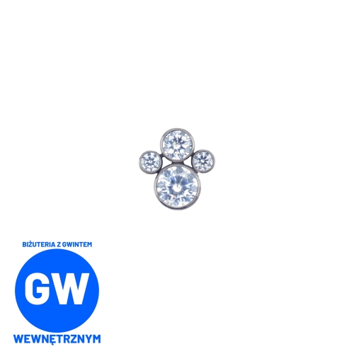 Kryształowa ozdoba 4 cyrkonie - tytanowy ozdobny labret. L045.jpg