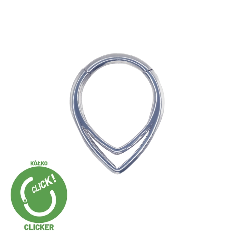 Clicker podwójna łezka tytanowa kolczyk biżuteria ozdobna septum RF029.jpg