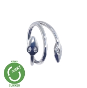 Clicker kółko potrójne wąż z kryształami spirala - do concha R040.jpg