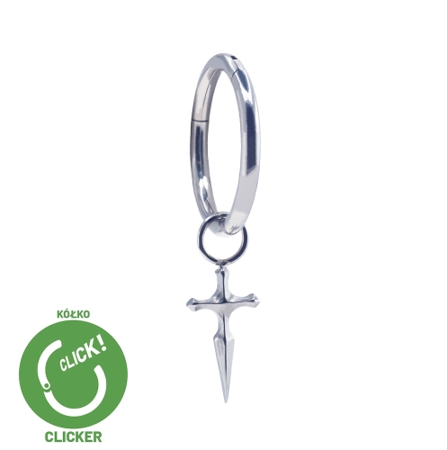 Wiszący mini sztylet - tytanowy clicker z zawieszką  R069.jpg