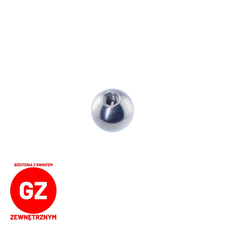 Tytanowa kulka z kryształkiem do gwintu zewnętrznego GZ011.jpg