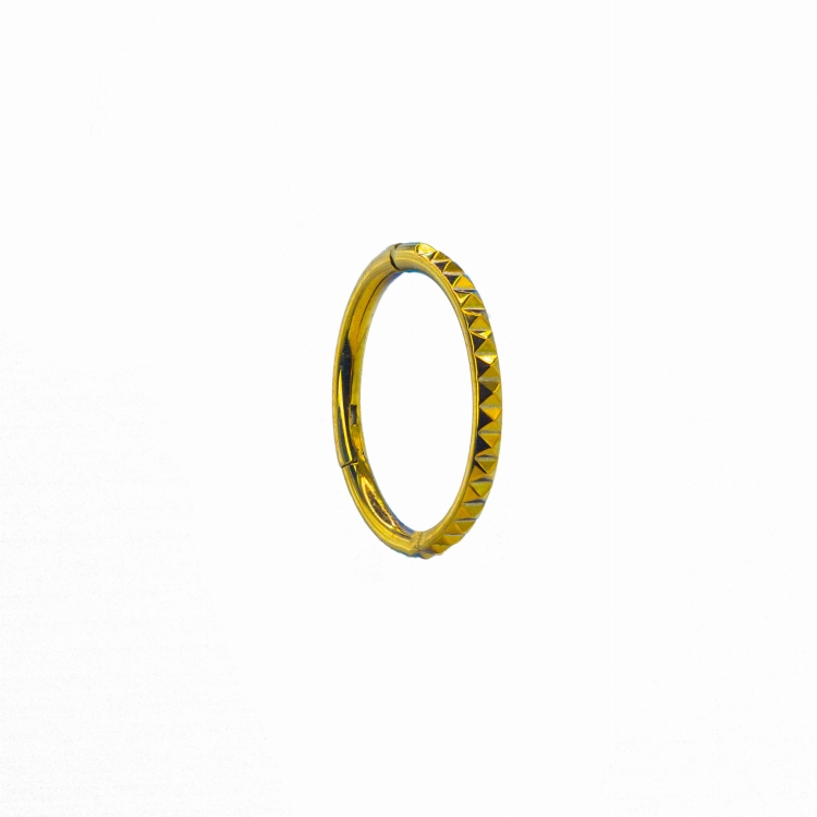 Kółko clicker ponacinane - do helixa nostrila concha złote