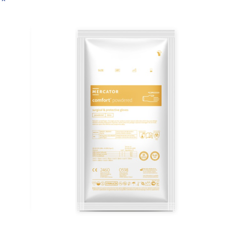 Rękawiczki chirurgiczne sterylne jałowe lateksowe pudrowane 1 para